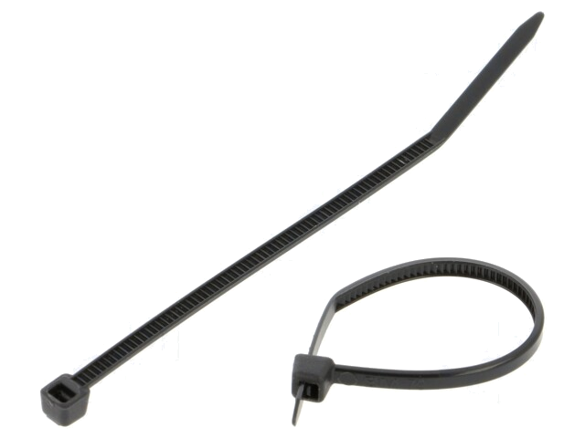 Kabelbinder; L: 80mm; W: 2,5mm; polyamide; 80N; zwart; Ømax: 14mm Kabelbinder; L: 80mm; W: 2,5mm; polyamide; 80N; zwart; Ømax: 14mm